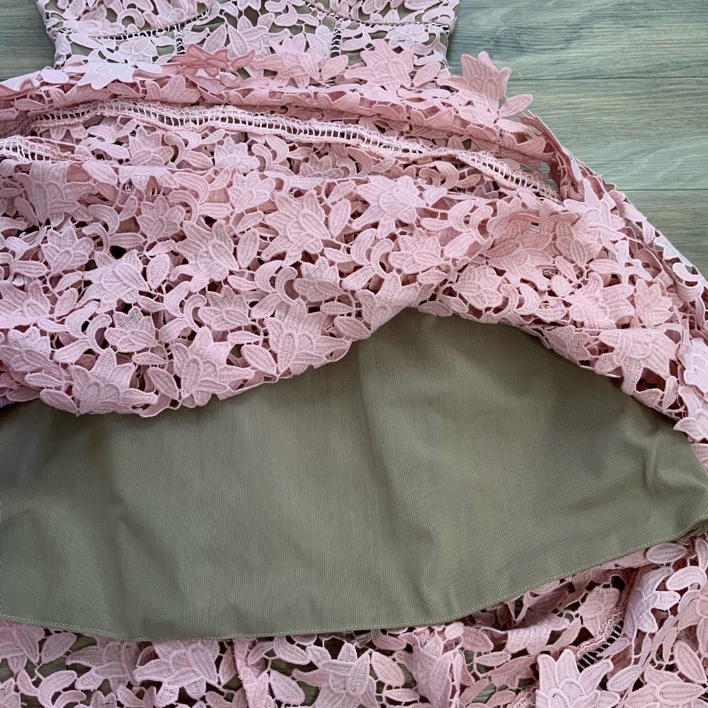 Sistaress Practical Lace Pattern Dress in Blush - Picture 6 of 13